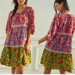 Anthropologie Mabel Mini Dress Floral Multicolor Size 1X